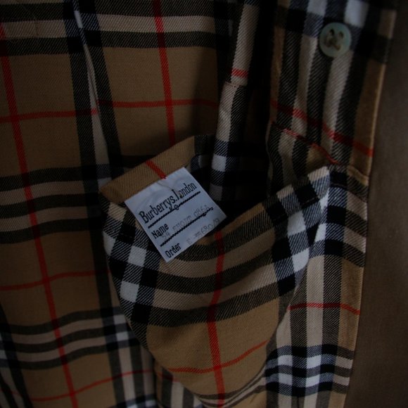 Burberry Vintage Double Breasted Trench Coat Nova Check Lining 54 Short Men's - Picture 5 of 14